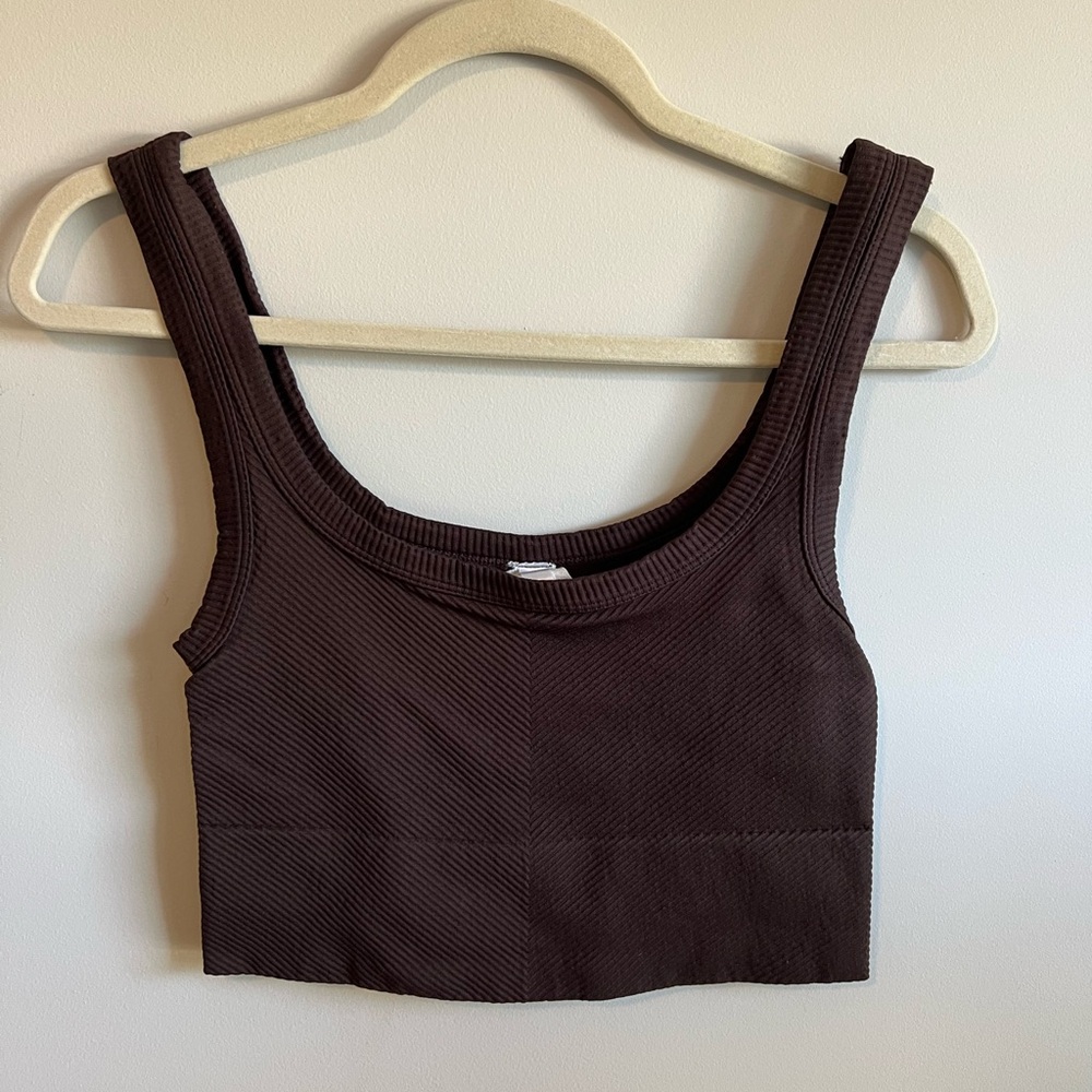 Nikibiki Chocolate Ribbed Top